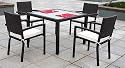 Gartenmöbel Rattan Dining Set Maastrich braun