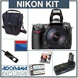 Nikon D200 Digital SLR Camera Kit U.S.A. with 18-135mm f/3.5-5.6G ED-IF AF-S Dx Ninkkor Lens, , 4 GB CF Memory Card, Spare EN-EL3e LiIon Battery, Lowepro Holster-Style Case, Pro Verical Grip / Battrey Holder. Digital Remote Release, Nikon DVD on Photography