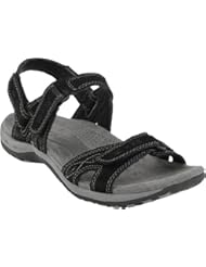 Shoes: Earth Origins Bianca Womens Size 9.5 Black Wide Suede Sports Sandals Shoes - EARTH ORIGINS