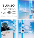 Zoom Produkt-Bild: HENZO 3er Set Jumbo Fotoalbum - Insel + Schiff + Flugzeug - f&uuml;r bis zu 1800 Bilder - Jumboalbum - Album - Urlaubsalbum