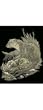 Gold Foil Engraving Art Otters