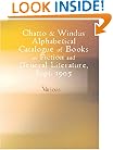Chatto & Windus Alphabetical Catalogue of Books in Fiction and General Literary Collections, Sept. 1