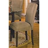 4 'new' Parson Chairs With Cherry Legs & Microfiber Cover