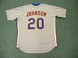 HOWARD JOHNSON New York Mets 1987 Majestic Cooperstown Throwback Away Baseball Jersey, MEDIUM