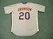 HOWARD JOHNSON New York Mets 1987 Majestic Cooperstown Throwback Away Baseball Jersey, MEDIUM