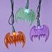 Set of 10 Eye-Catching Orange, Purple & Green Bat Novelty Halloween Lights