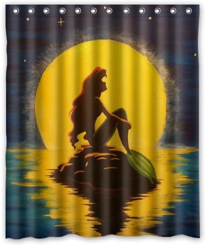 Disney Little Mermaid Cartoon Custom Shower Curtain 60" x 72"