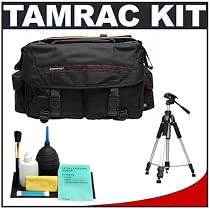 Tamrac 610 Pro System 10 Photography Bag (Black) + Tripod + Accessory Kit for Canon Rebel XSi, XS, T1i, XTi, 40D, 50D, Nikon D40, D60, D5000, D90, D300, D700, Olympus Evolt E-30, E-450, E-520, E-620, and Sony Alpha A200, A300, A350, A700 Digital SLR Cameras