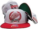 Detroit Red Wings White/Red Two Tone Wreath Plastic Snapback Adjustable Plastic Snap Back Hat / Cap