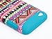 Pandamimi ULAK 3-Piece Hybrid High Impact Case Tribal pattern Blue Silicone For Apple iPod Touch Generation 4 with Free Stylus