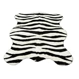 Zebra Bold Stripe Pelt | Zebra Collection | Faux Fur Rug | 2 foot X 4 foot