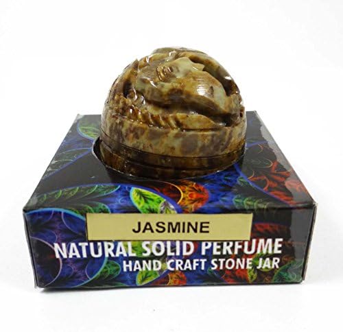 Natural Jasmine Solid Perfume Body Musk In Stone Jar 8 Gms