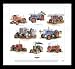 Classic Tractors 1950s Art Print Image