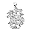 14kt White Gold Dragon Charm Pendant