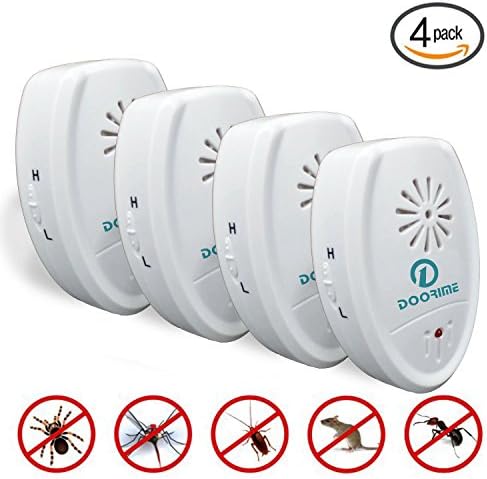 Doorime Ultrasonic Pest Repeller - Best Indoor Electronic Pest Control Device for Rodents, Mice, Rats, Mosquitoes, Cockroaches, Spiders, Ants, Bugs.
