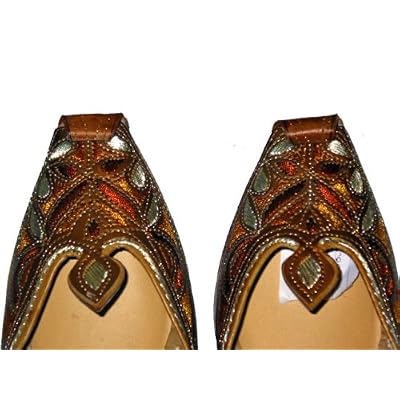 Fashion Shoes-phulkari Handcrafted Leather Casual Footwear for Women