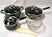 9pc Aluminum Non-stick Fry Sauce Casserole Cookware Set w/Strainer Utensils