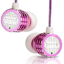 BOQARI Q1 Metal Earbuds Headphones with Travel Case (Framboise Pink)
