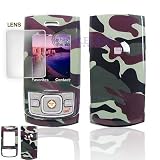 Army Navy Camouflage Case Cover for Brand Samsung M520 M-520 Protective Cell Phone Hard SNAP-ON With Optional Lens