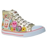Pom Dapi - Sniper metalic gold funny faces zipper sneakers SIZES 33 LEFT!!!