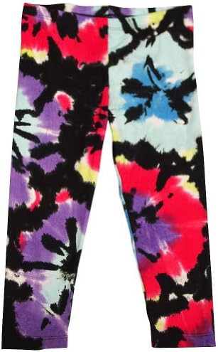 Flowers by Zoe - Big Girls' Tie Dye Capri Legging, Black, Multi 33099-10