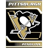 Pittsburgh Penguins Banner Plusch Raschel Blanket Throw - NHL Hockey Fan Shop Team Merchandise