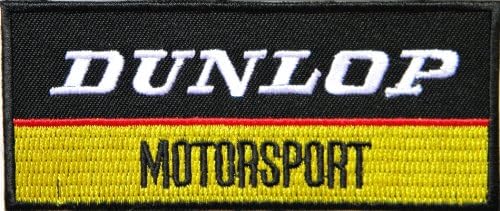 DUNLOP MOTORSPORT Tires Logo Car Motorcycles Sponser Racing Biker Team Club Jacket T-shirt Patch Sew Iron on Embroidered Emblem Badge Sign