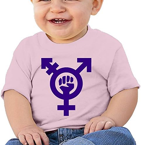 GYWEVD Baby Support Transgender Rights Cute Short-sleeve Tee Pink
