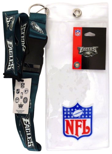 Philadelphia Eagles Lanyard with Ticket Holder and Logo Pin