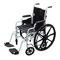 Drive Medical Polly-Wog Wheelchair / Transport Chair - Silver