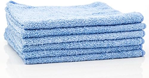 Dry Rite Premium Microfiber Cloth - Pack of 6 Best Cleaning Towels for Fine Auto Finishes &amp; Interiors, Chrome, Kitchen, Bath, TV, Great for Glass- Non Scratching, Streak Free- Use Wet/Dry- 16" x 16"