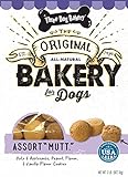 Three Dog Bakery Assort"Mutt" Cookie Assortment, Oats & Applesauce, Peanut Flavor & Vanilla Flavor Cookies, Baked Dog Treats, 2 pounds