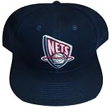 New Jersey Nets Navy Plastic Snapback Adjustable Plastic Snap Back Hat / Cap