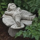 Large Garden Ornaments - Pixie on Mushroom Stone Statue