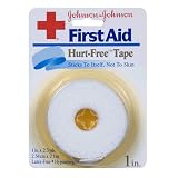 Johnson & Johnson First Aid Hurt-Free Tape, 1-Inch, 1 Roll (Pack of 6)