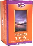 NOW Foods Relaxing Tea,  30 Count  1.85 Ounce Boxes (Pack of 5)