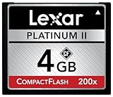 Lexar Platinum II 4GB 200x Compact Flash Memory Card LCF4GBBSBNA200