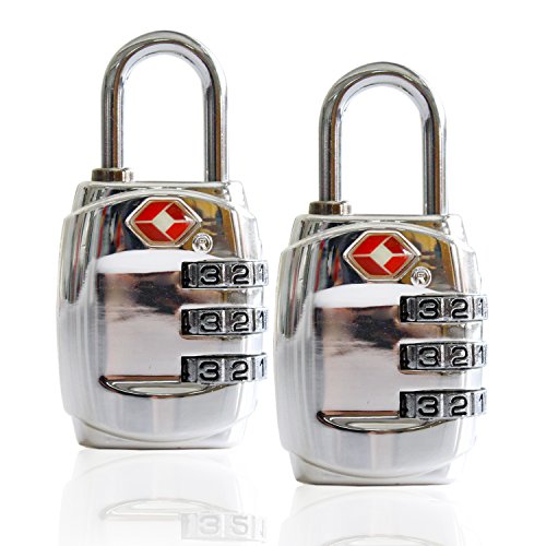 Smartrip TSA Approved Luggage Locks 2 Pack Combination Padlock For School Sturdy Zinc Alloy Gym Locker Travel Lock