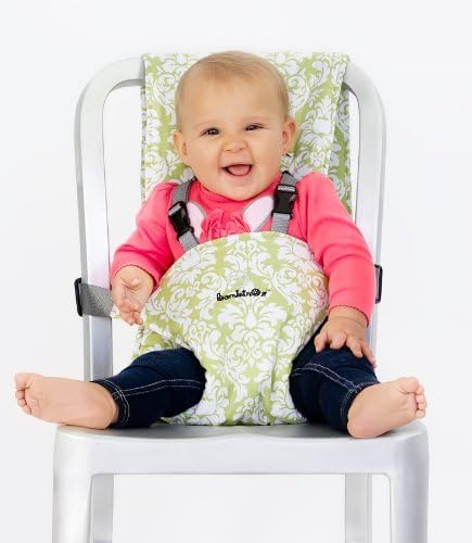 BambinOz Porta Chair Travel High Chair, Avocado Damask by BambinOz