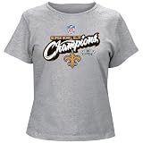 New Orleans Saints Ladies Ash Super Bowl XLIV Champions Higher Ground Official Locker Room T-shirt
