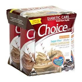 ChoiceDM Sugar-Free Nutrition Shake, Mocha Cappuccino, 4 - 11 fl oz (325 ml) containers [44 fl oz]