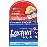 Lactaid Caplets, Lactase Enzyme Supplement, 120-Count Box
