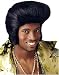 Black Big Daddy Pimp Adult Costume Wig with Sideburns