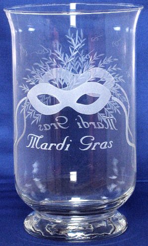 Individually Hand Etched Mardi Shade 11H