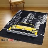 Studioline 4283 1R38 Cityscape Rug. New York Big Yellow Taxi Cab Black 0.8m x 1.5m (2ft6 x 5ft approx) 51A7MvFsShL. SL160 Studioline 4283 1R38 Cityscape Rug. New York Big Yellow Taxi Cab Black 0.8m x 1.5m (2ft6 x 5ft approx)