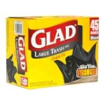 Glad Quick Tie Large Trash Bags, 30 Gallon, 40-Count Bags, (Pack of 4)