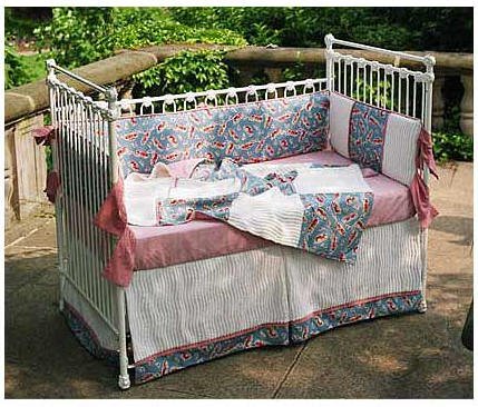 vintage fire engine crib bedding by baby bella linens