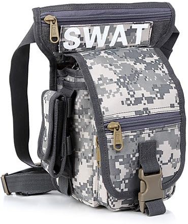 LEBULI@ Travel Backpack Molle Outdoor Camping Hunting Travel Hiking Fanny Pack Military Tactical SWAT Drop Leg Waist Bag Thigh Pouch , earth yellow GUOI-68