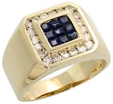 14k Gold Men's Ring, W/ 0.64 Carat Brilliant Cut Diamonds & 1.00 Carat...