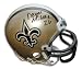 Autographed Deuce McAllister Saints Mini Replica Helmet